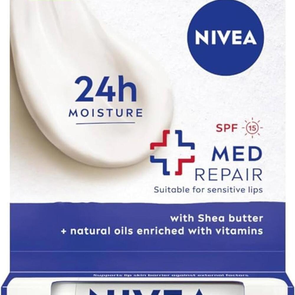 Nivea A Kiss of Recovery Medicated Lip Care SPF 0.17 Ounce (Pack 1)